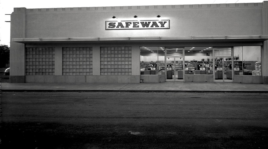 Safeway Store at Dusk, 1951, Junction City, OR Photo by F.… Flickr