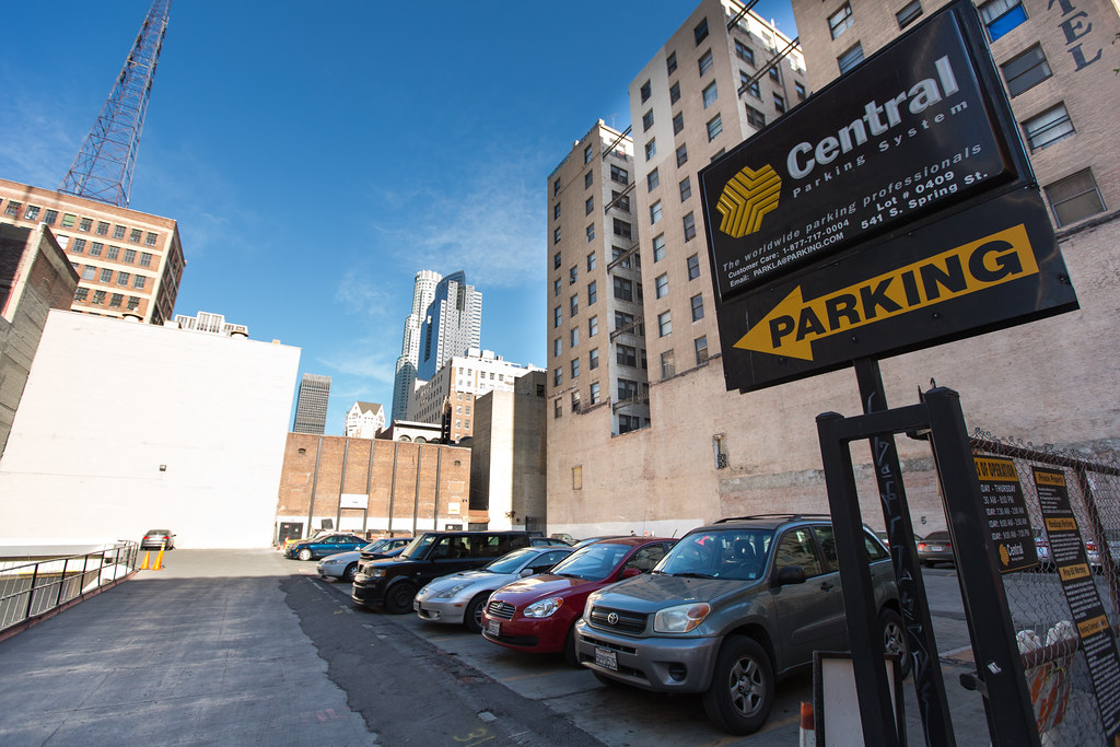 Parking lot behind Broadway theaters Flickr