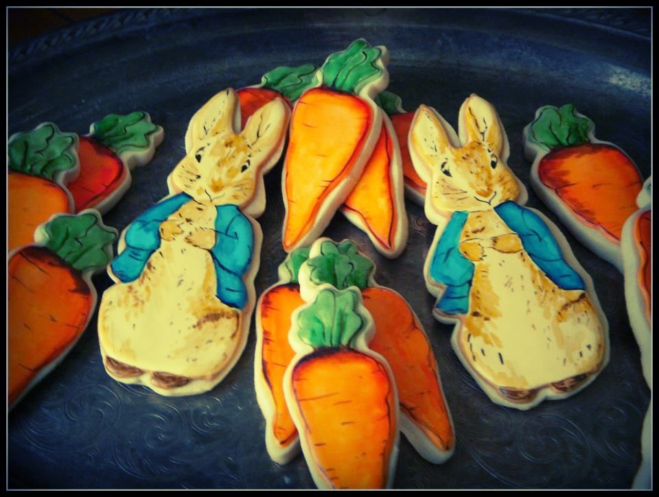 Peter Rabbit Cookies Hand painted Peter Rabbit and