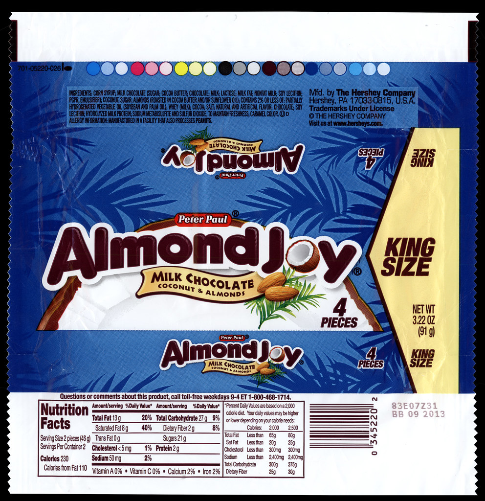 Hershey Peter Paul Almond Joy King Size candy packag… Flickr