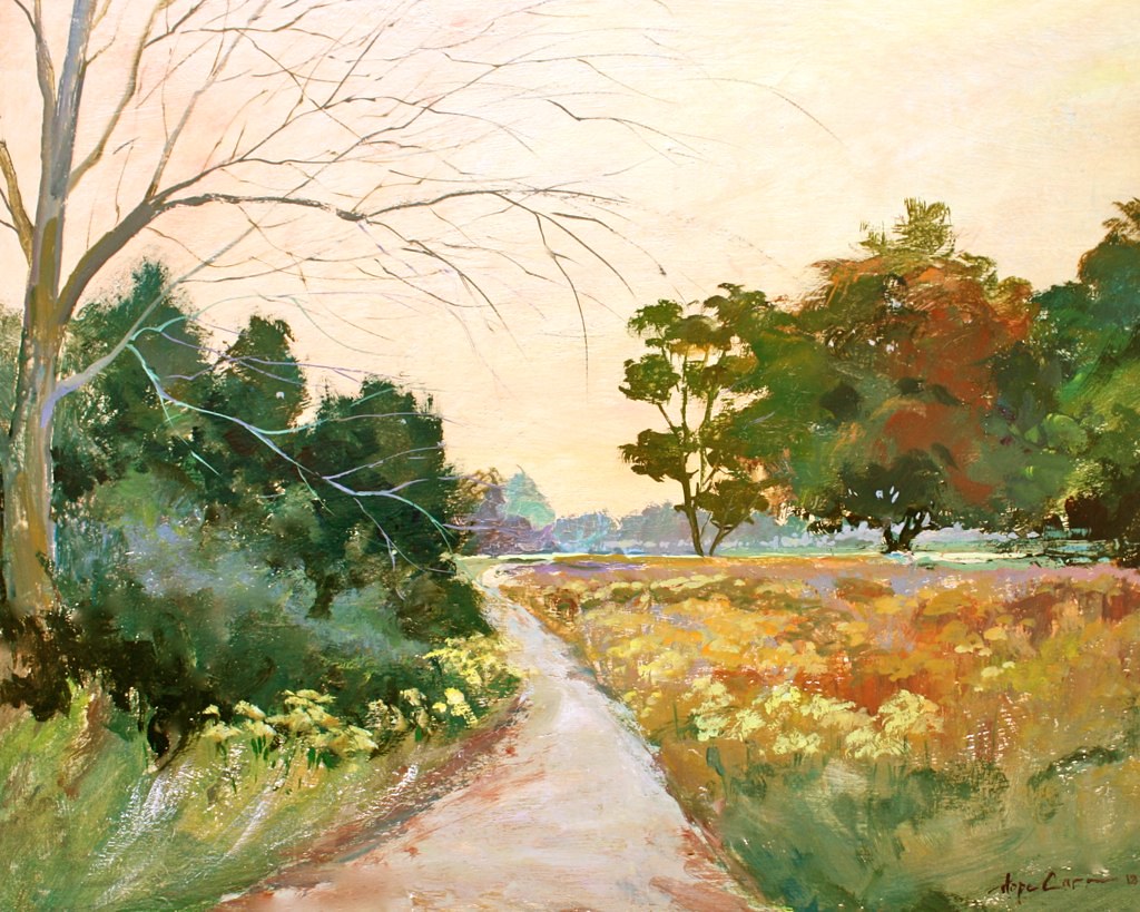County Road watercolor on canvas Hope Carr Flickr