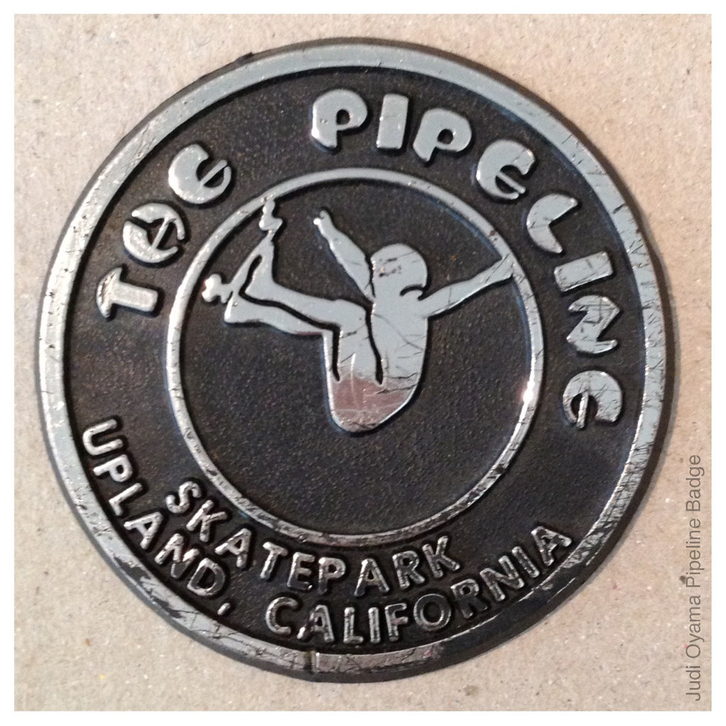 Upland Skate Plastic Badge The Pipeline Skatepark Upland v… Flickr