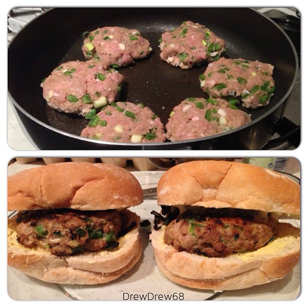 Homemade turkey burgers. Made with turkey mince, spring on… Flickr