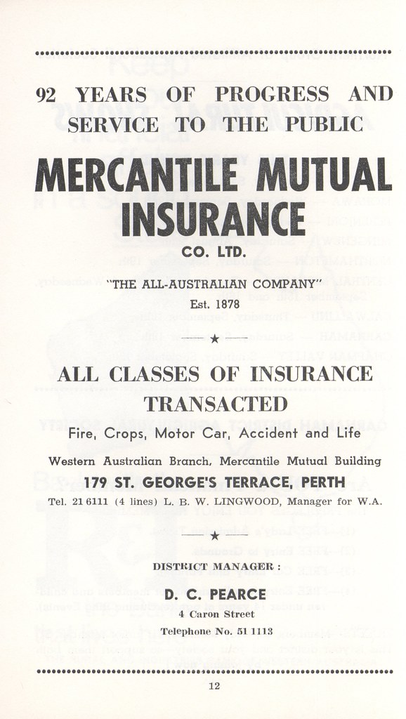 Mercantile Mutual Insurance Co Ltd 92 Years of Progress an… Flickr