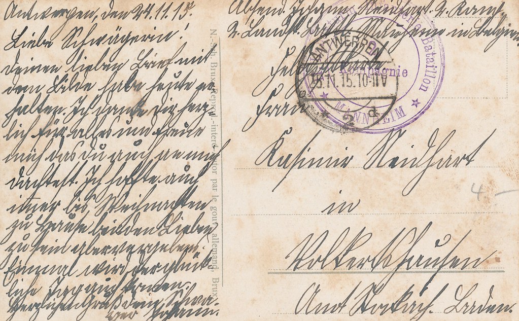 Antwerpen Commercial postcard showing the sideentrance of… Flickr