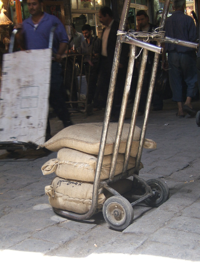 Sack truck in souk. Damascus Syria. Sack truck in souk. Da… Flickr