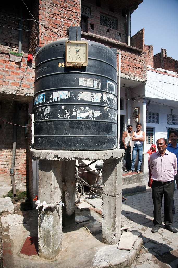 A community water tank stands in the courtyard 12 March 20… Flickr
