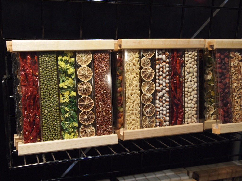 hot plates showcasing plants, seeds, and food in plastic b… Flickr