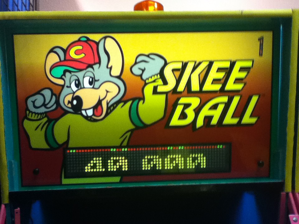 Chuck E Cheese Skee Ball Arcade Marquee Wall Sign Art Restaurant