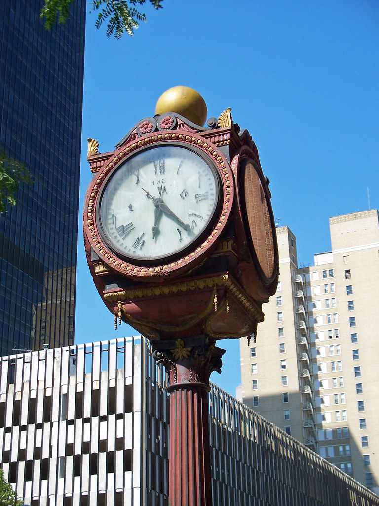 OH Toledo Clock Clock on a pole in downtown Toledo, Ohio… Ken