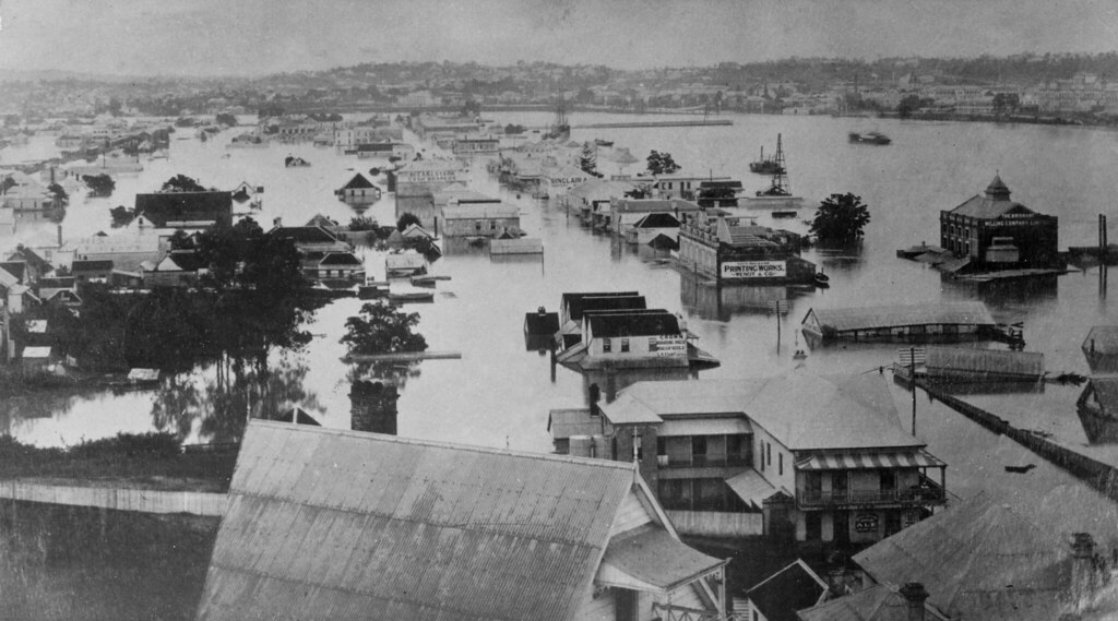 View of South Brisbane during the flood of 1893 a photo on Flickriver