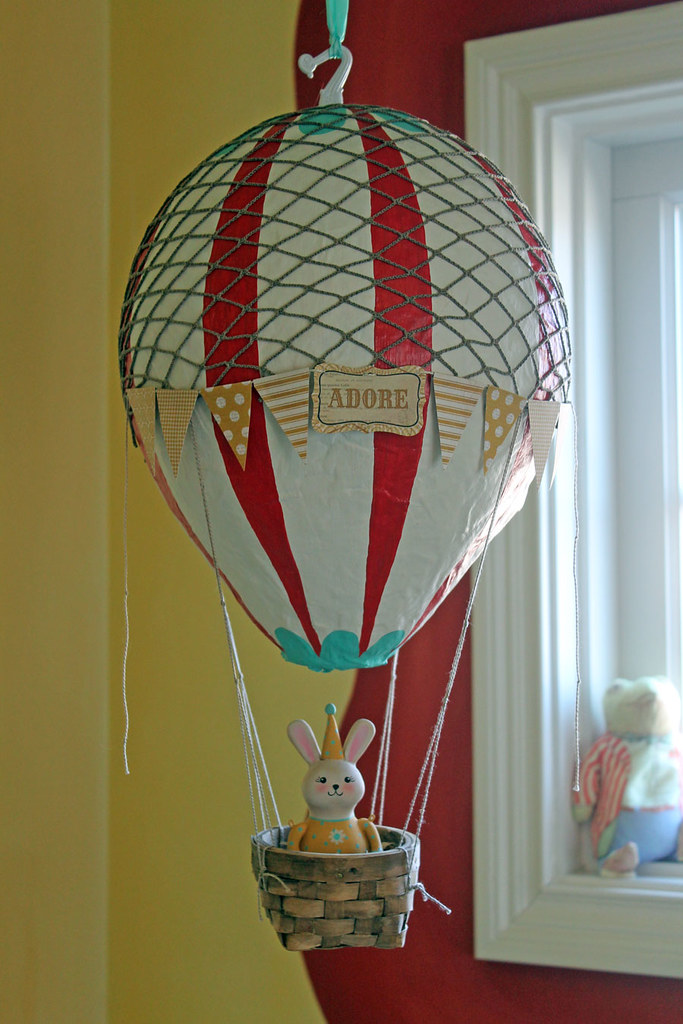 Vintage Nursery Hot Air Balloon Handmade hot air balloon c… Flickr
