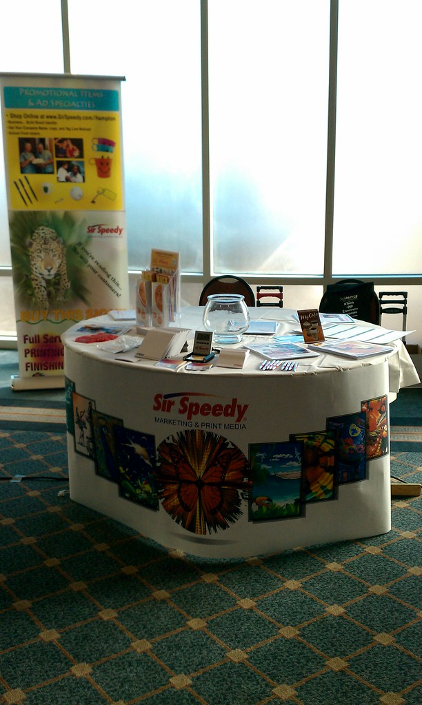 Sir Speedy Banner and Set up Our Sir Speedy Table Setup Flickr