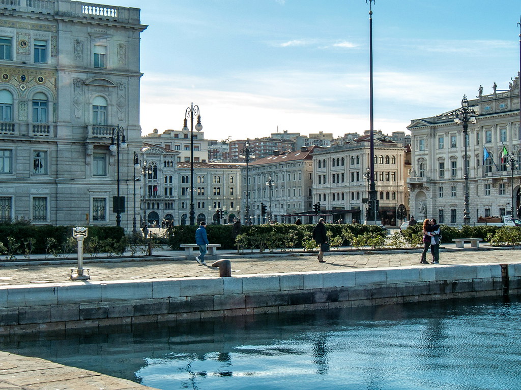Trieste Piazza Unità d'Italia dal Molo Audace Giuseppe Lenardon