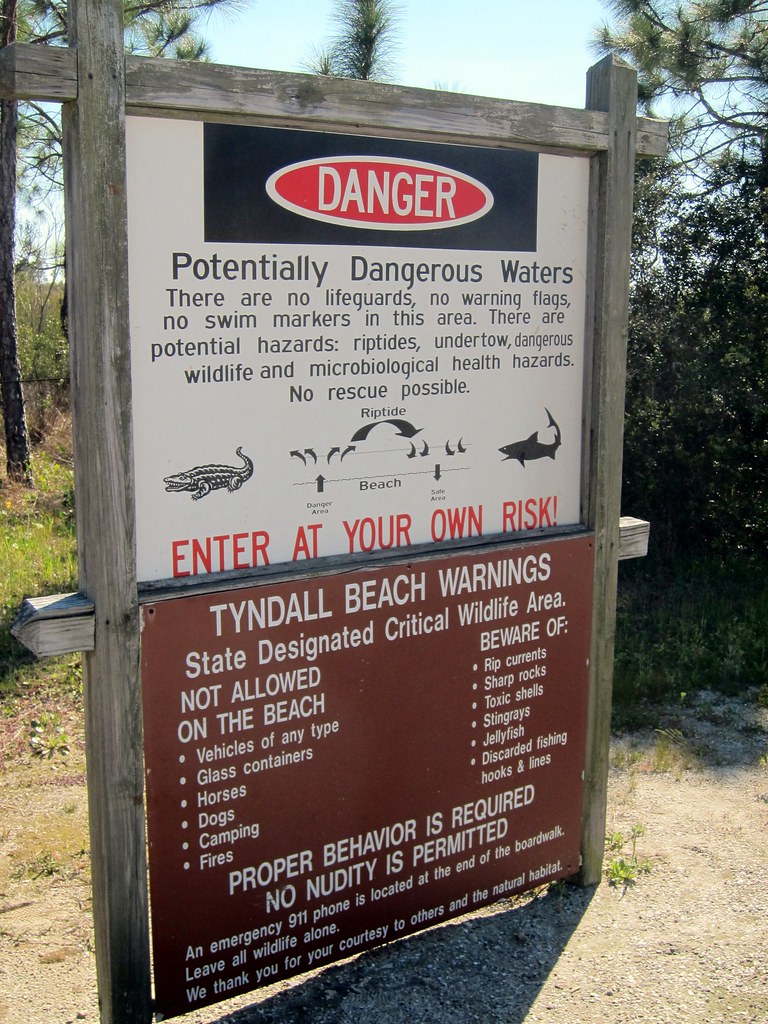 Tyndall AFB, Panama City, FL beach access sign At the ent… Flickr