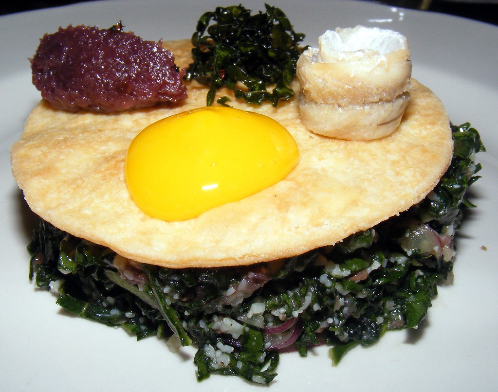 Montmartre NYC Cavalo nero tarte renversee, with egg yolk,… Flickr