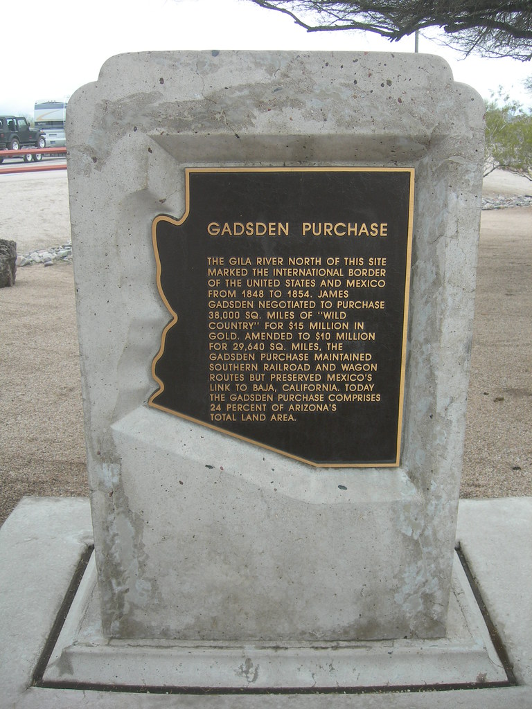 Gadsden Purchase Historic Marker Located at the I 10 rest … Flickr
