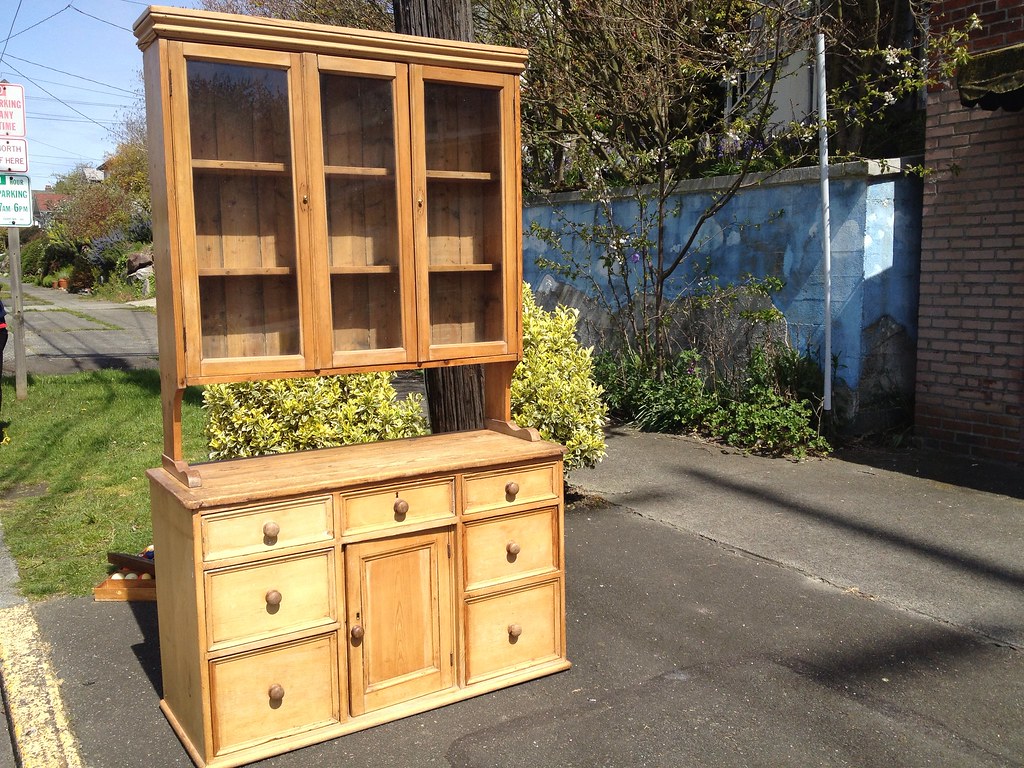 European antique pine hutch 47 in wide 19 in deep 79 in ta… Flickr