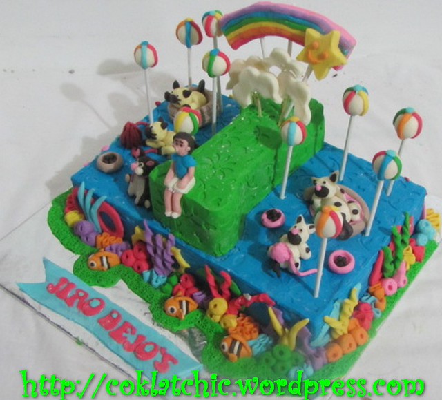 Cake Angka 1, kucing dan bola Niken I.Dh Flickr