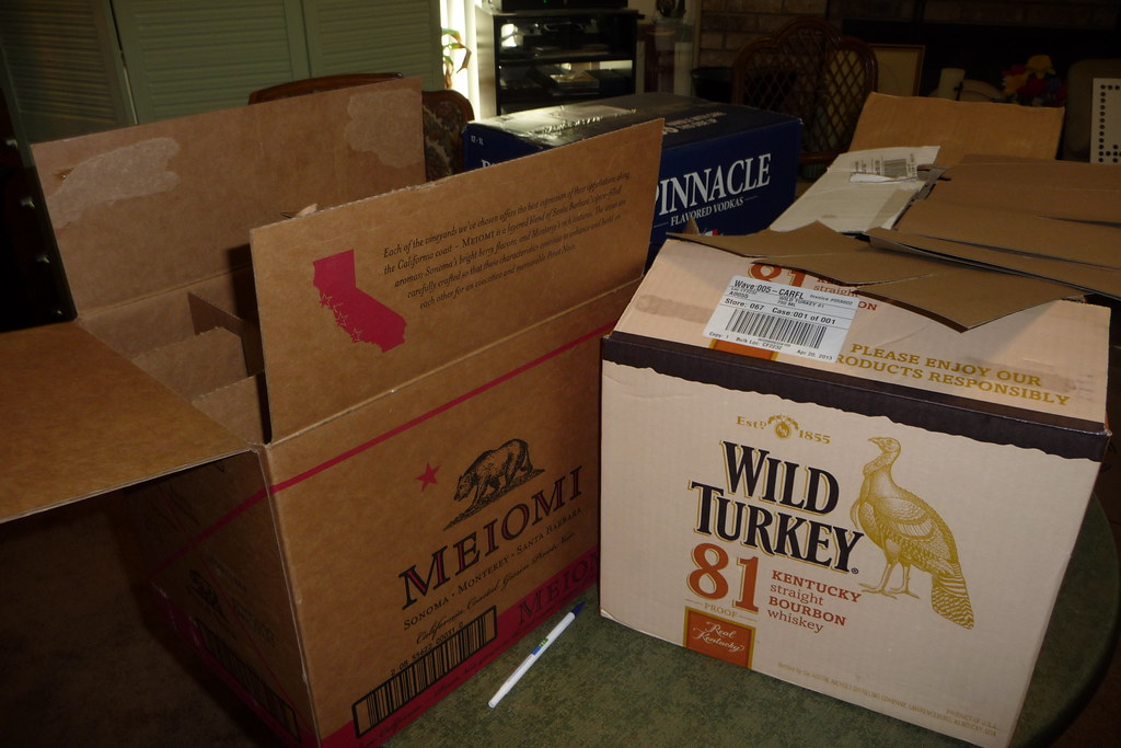 Packing boxes A lot of liquor boxes for a Southern Baptist… Flickr