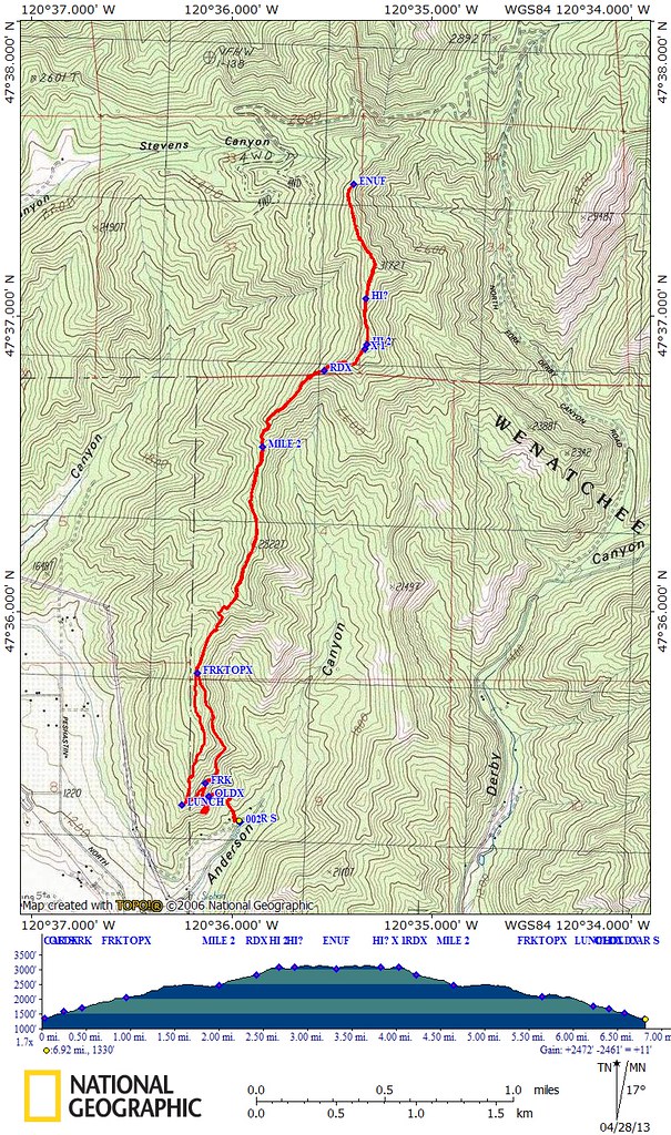 MapSauer MtnApril13too 7.0 miles 2840 feet climbing 316… Flickr
