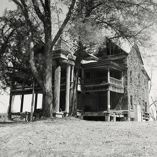 Harville House in b&w Pentax P30t (image cropped) Kodak C4… Flickr