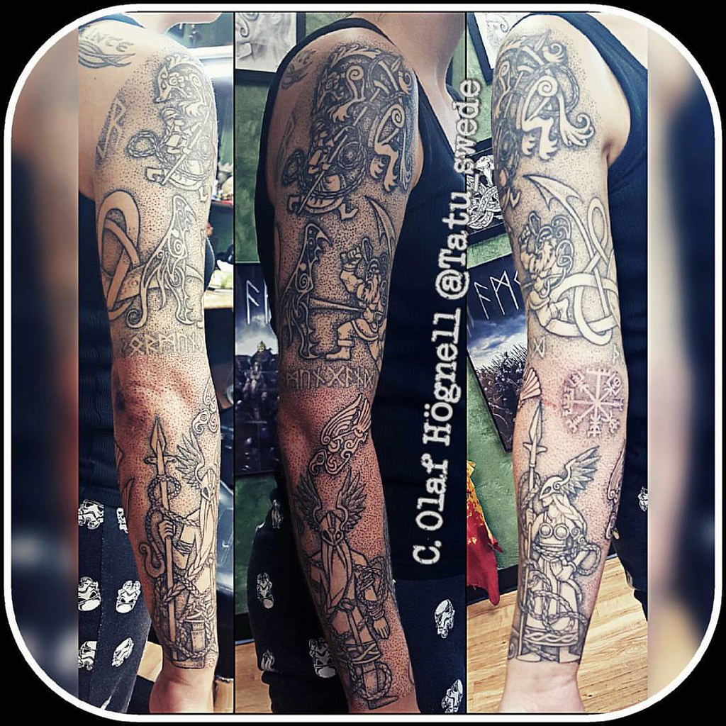 Dotwork #Sleeve #Tattoo #Norse #Nordic #Scandinavian #Hea… | Flickr 1024_x_1024_jpg