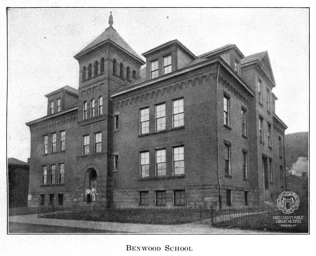 Benwood School image from "History of Education in West … Flickr