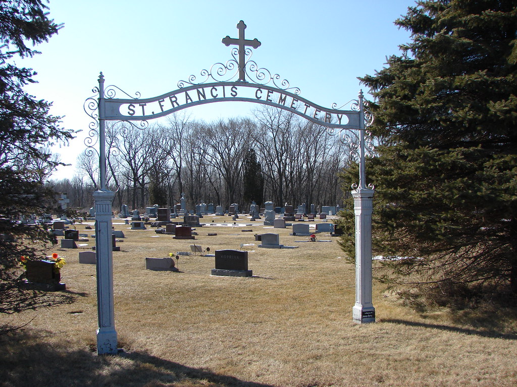 Saint Francis Cemetery sign Saint Francis Cemetery sign Flickr