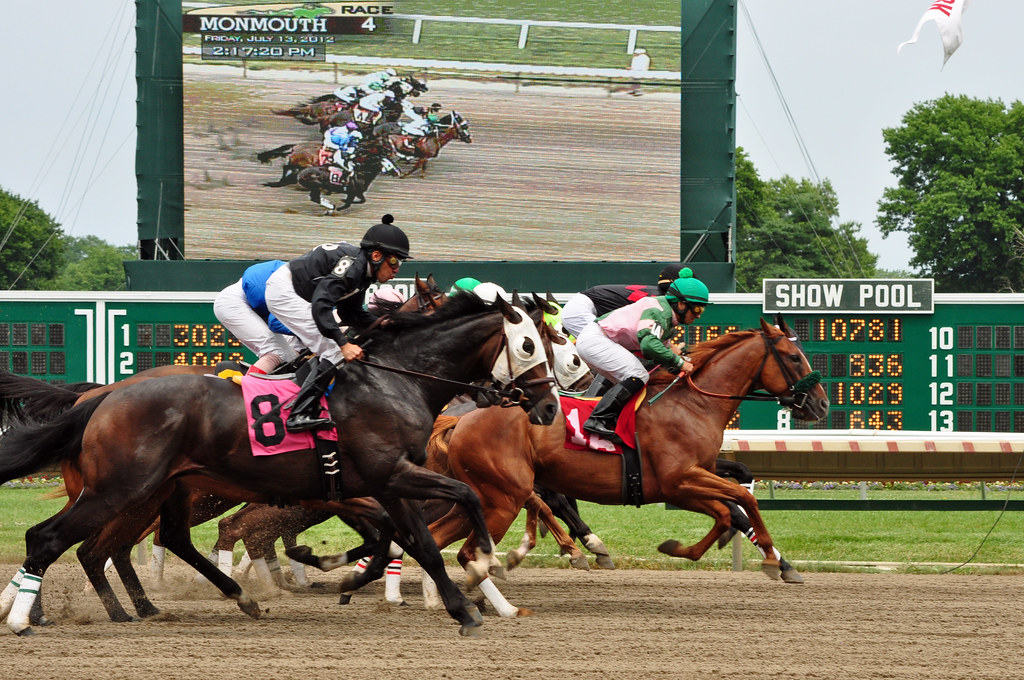 Horse Racing At Monmouth Park Race Track in New Jersey Peter Miller