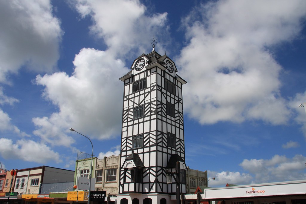 Stratford, Taranaki Stratford's glockenspiel clock tower. itravelNZ