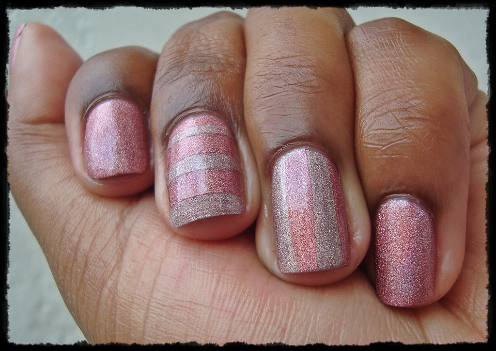 [Desafio 31 Unhas] Unha 12 Listras Brilho Rosa (coral hol… Flickr