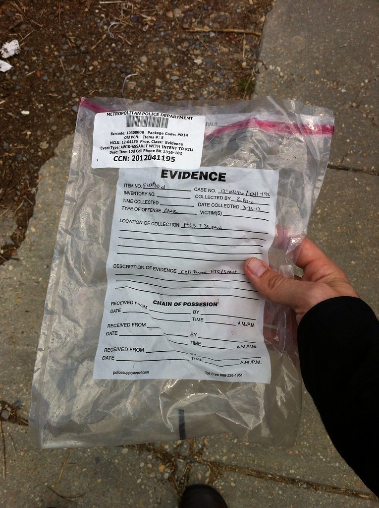 police evidence bag i found on the ground chain of possess… Flickr