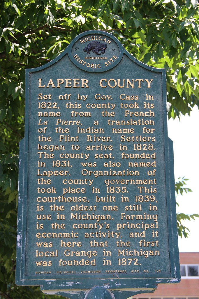 Lapeer County Historical Marker (Lapeer, Michigan) Flickr
