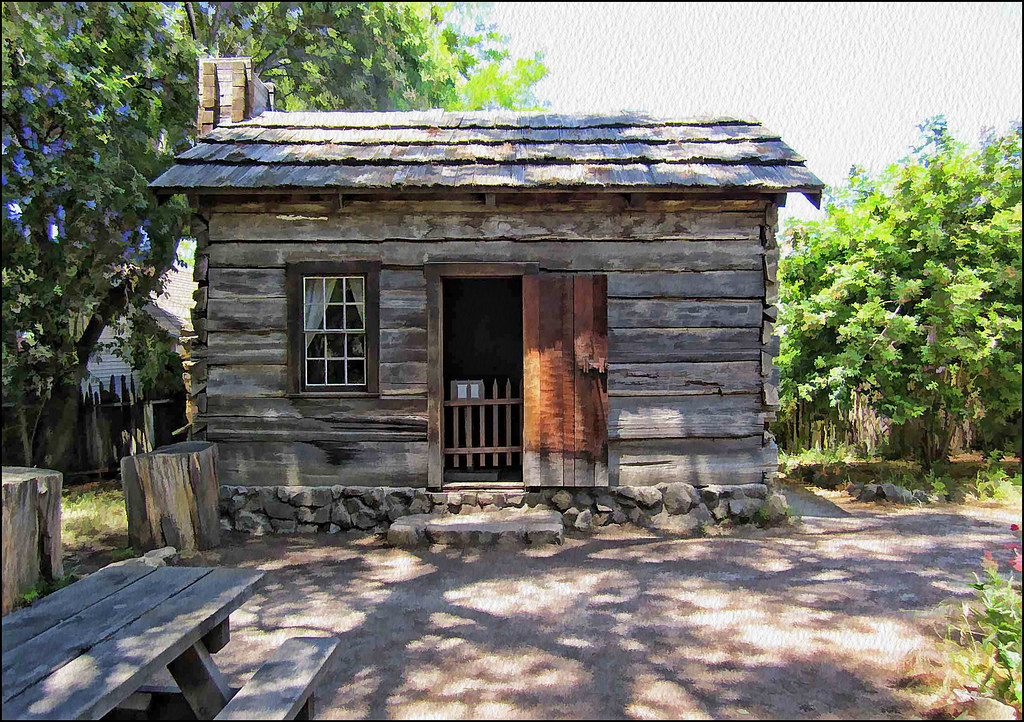 wells fargo pony express office one room log cabin San Ju… Flickr
