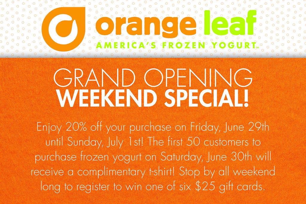 Orange Leaf Grand Opening Orange Leaf Myrtle Beach Grand O… Flickr