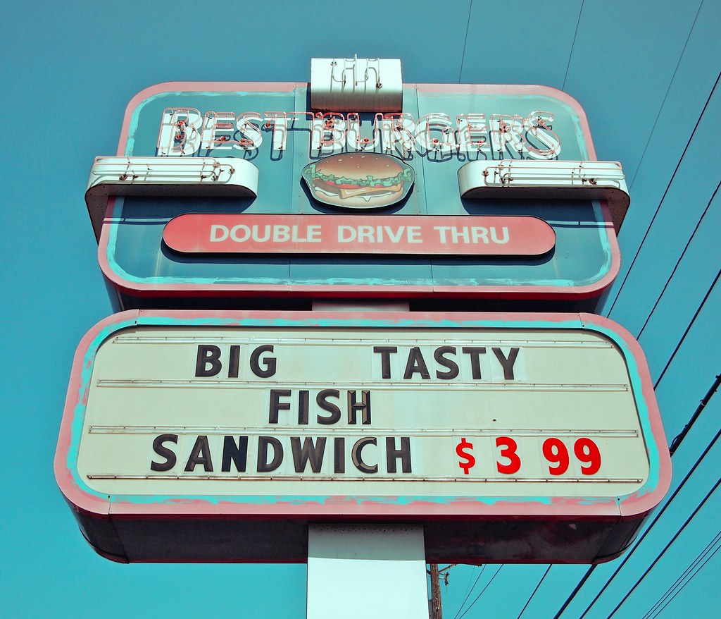 Best Burgers sign Sign for Best Burgers drivethru in Lake… Flickr