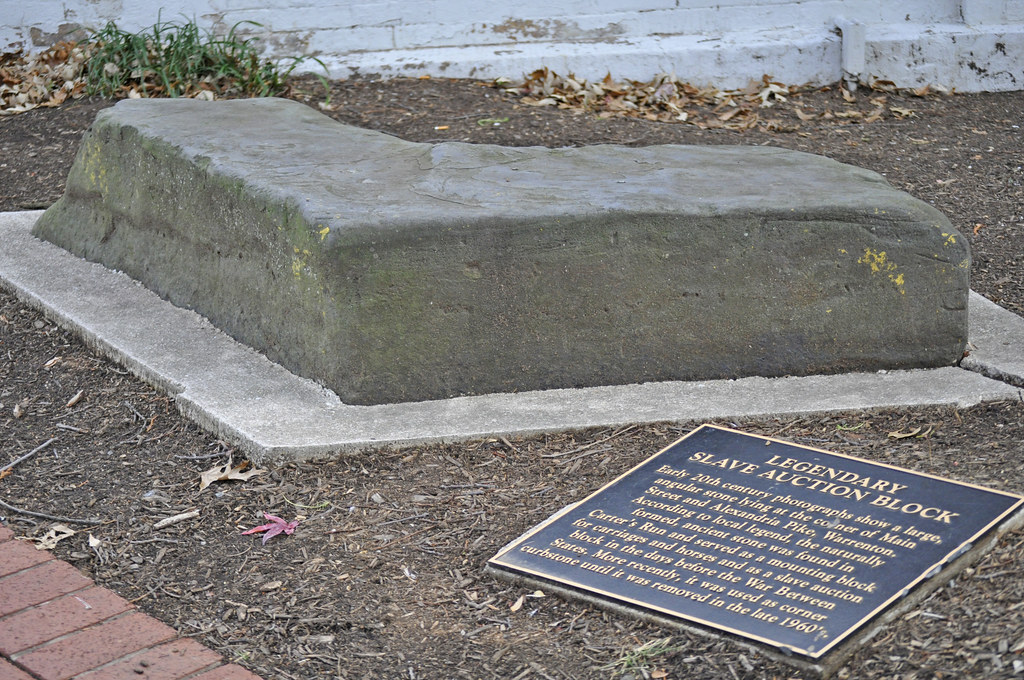 Slave Auction Block The actual block on which African Amer… Flickr