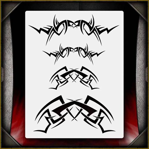 tribal_06_airbrush_stencil AirSick Airbrush Stencil www.ai… Flickr