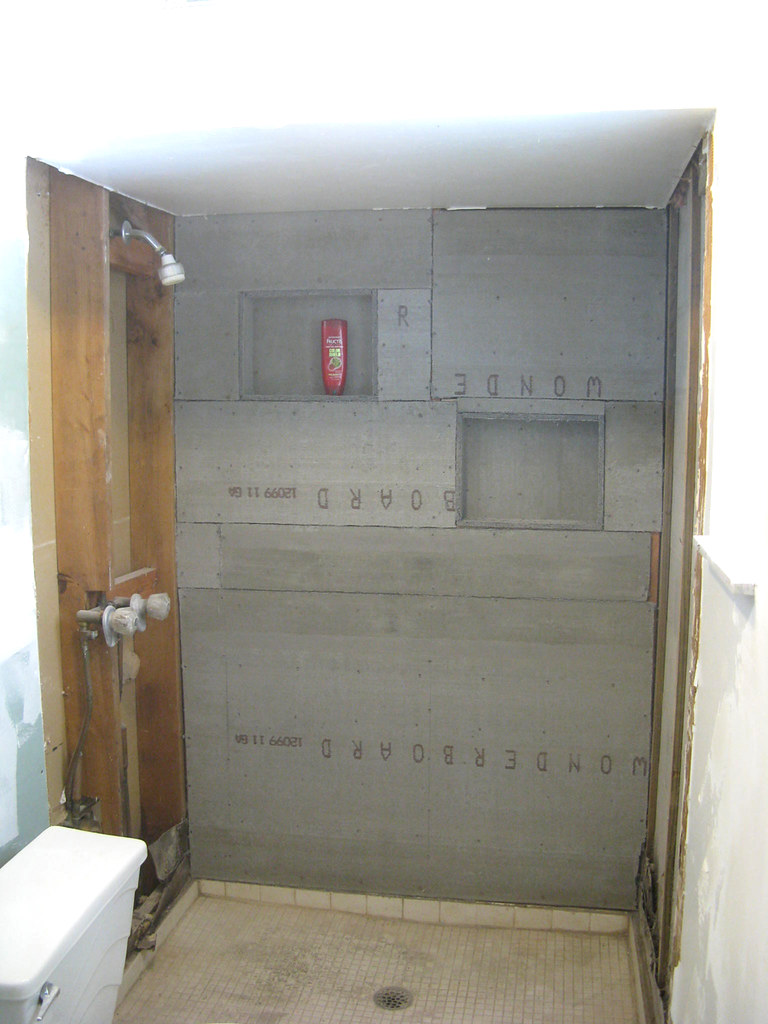 Shower Cement Board I framed out and built a couple of rec… Flickr