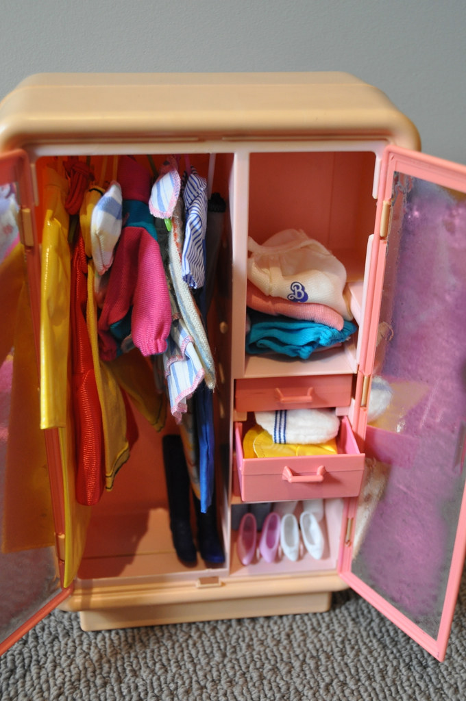 Vintage Barbie Dream Furniture Armoire Pictured full of so… Flickr