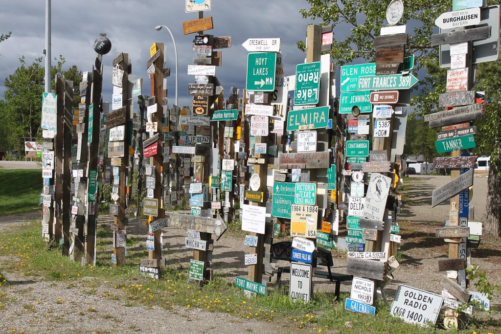 Seattle to Anchorage Sign Post Forest in Watson Lake, Yuk… Flickr