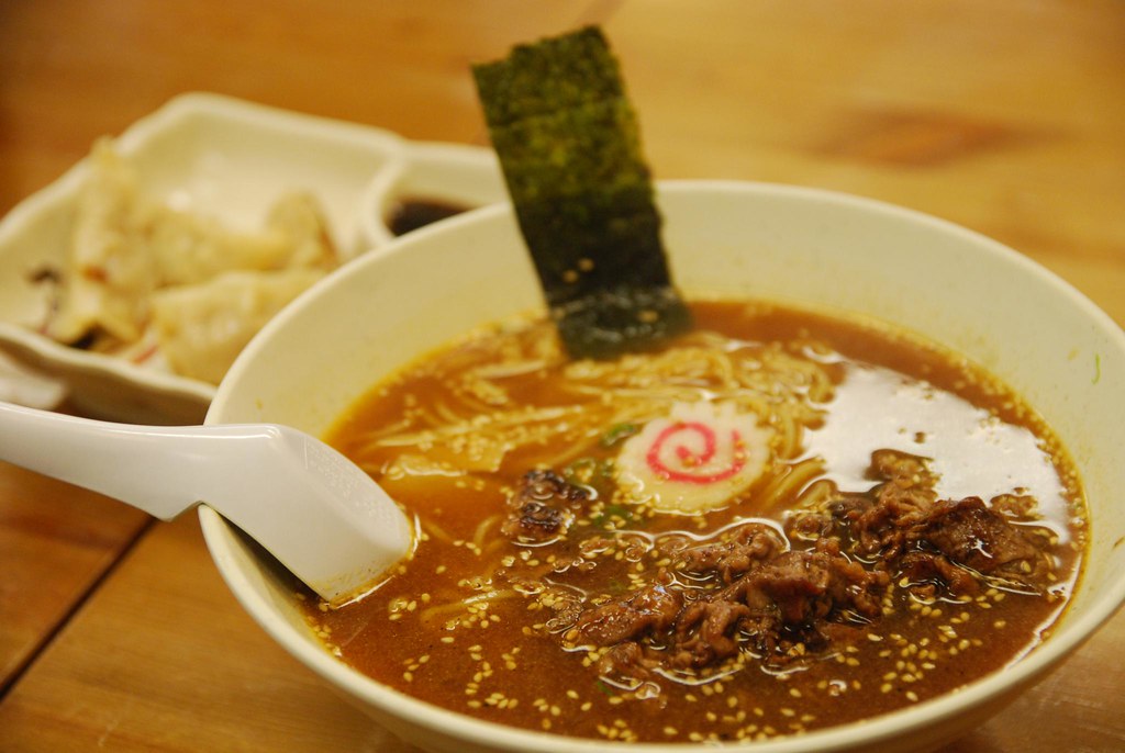 Yakiniku beef ramen miso soup AUD9.90, Gyoza AUD4 for 4 Kenji a photo on Flickriver