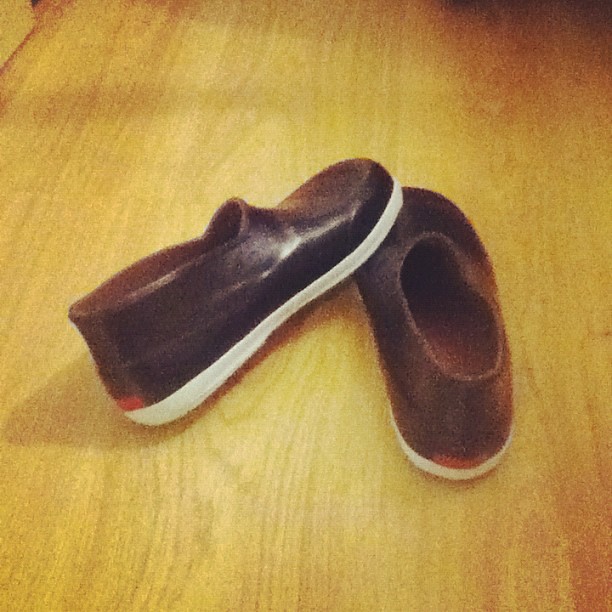 Just bought a pair of rubber shoes today for the first tim… Flickr