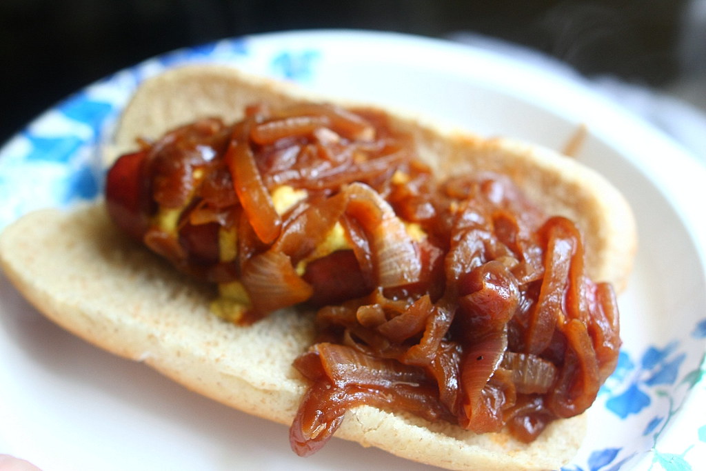 Hot diggity dog! Made this onion sauce for a hotdog after … Flickr