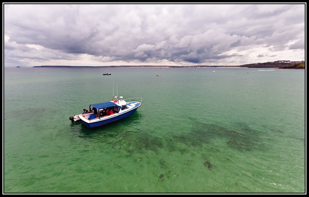 Small boat, big sea.... Bright Green Atlantic sea, a singl… Flickr