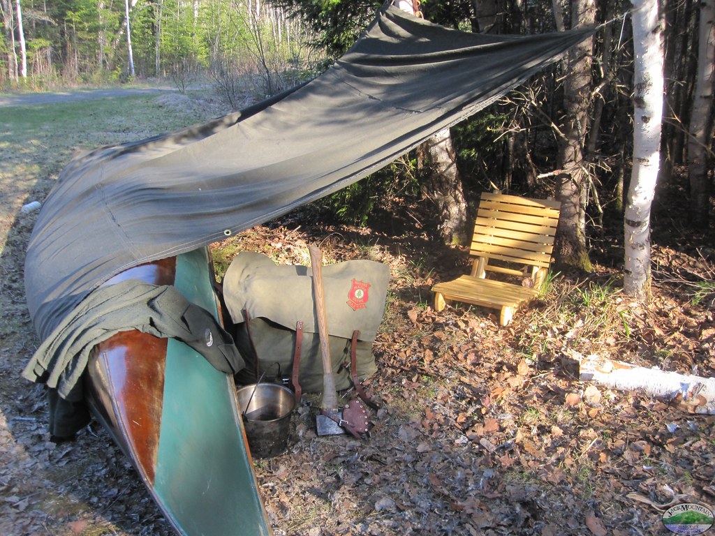 Traditional Canoe Shelter Canvas tarp set up with my 20' w… Flickr