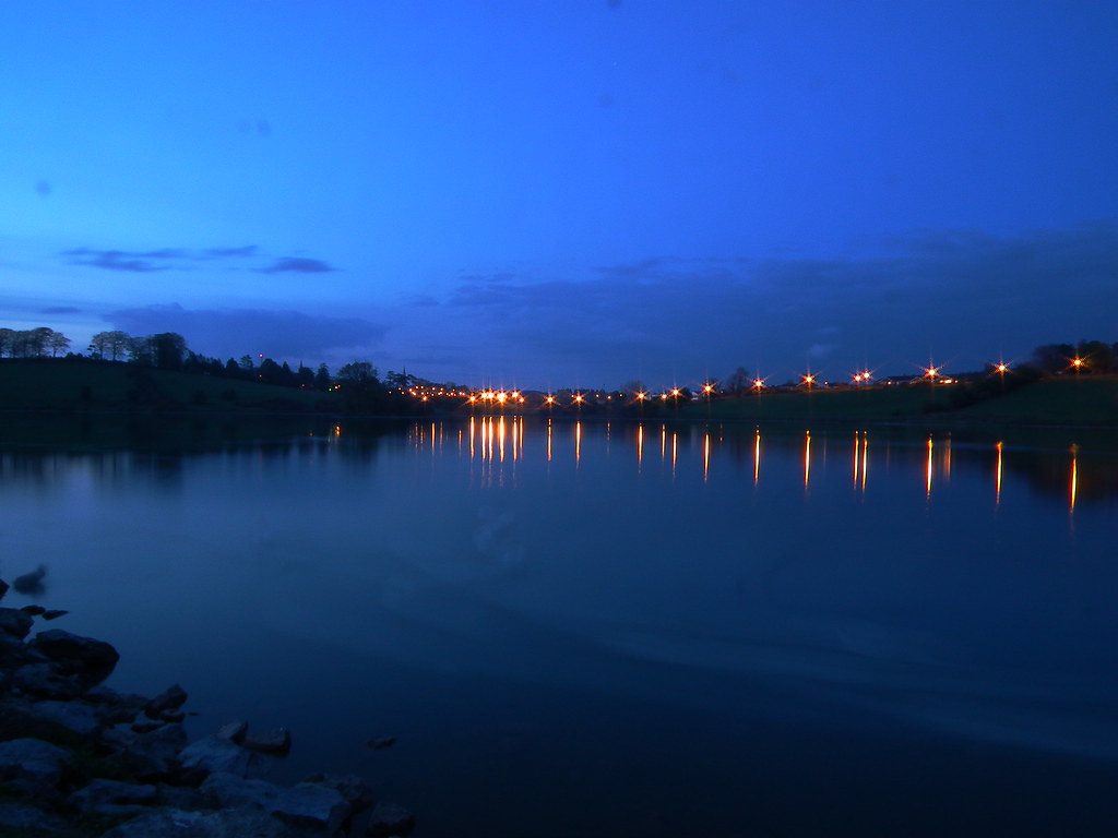 DSCF3358 a night shot of the black lough in dungannon martin mc