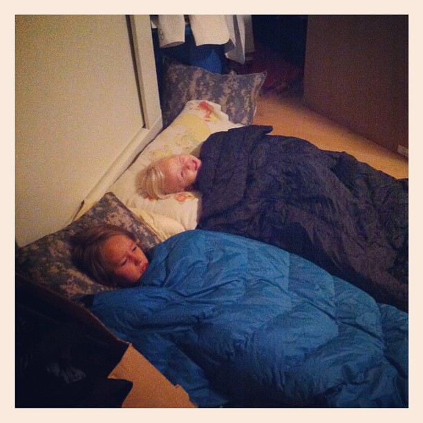 New house = scared little boys and sleeping bags on our fl… Flickr