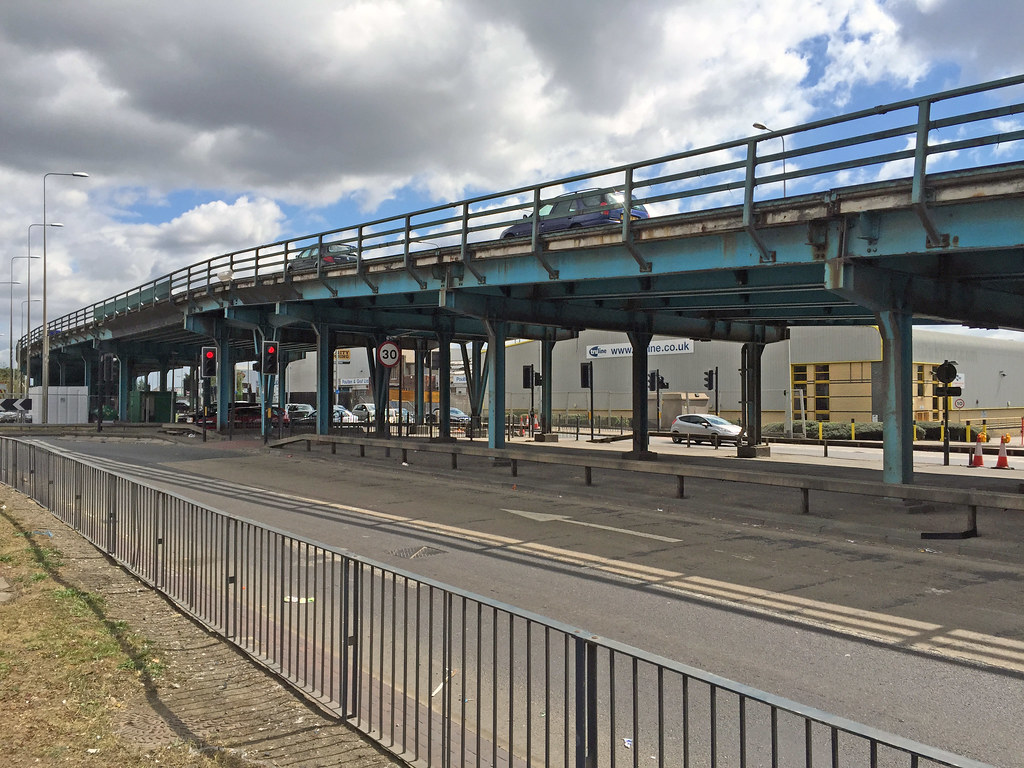 Lodge Avenue Flyover Where the A13 meets Ripple Road, Upne… diamond